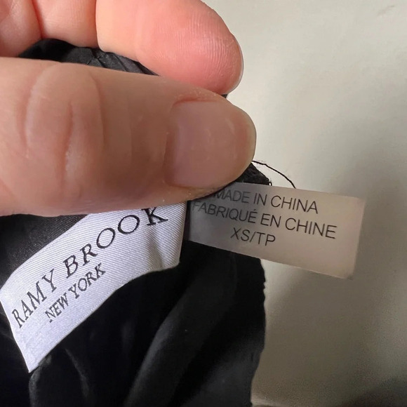 Ramy Brook Black Drawstring Silky Pants, size XS - Picture 4 of 6